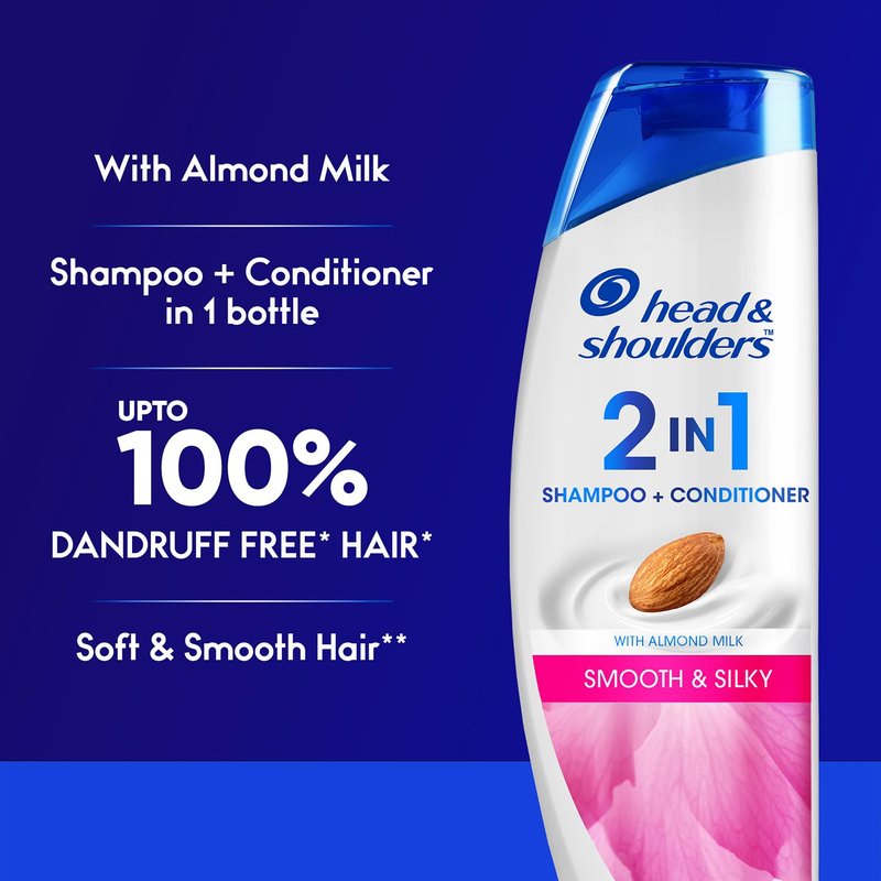 Head & Shoulders Smooth and Silky 2-in-1 Anti-Dandruff Shampoo & Conditioner | 180ml