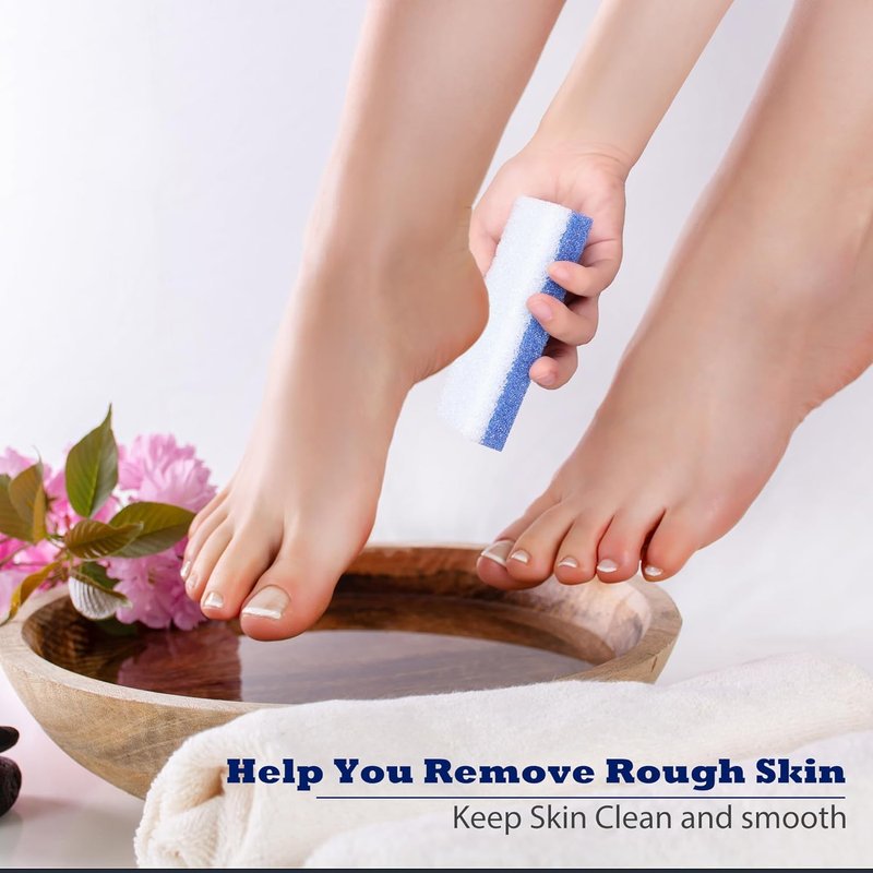 EWAGOA Foot Pumice Stone Set - 6 Pack Callus Remover & Exfoliator for Smooth Feet | Blue