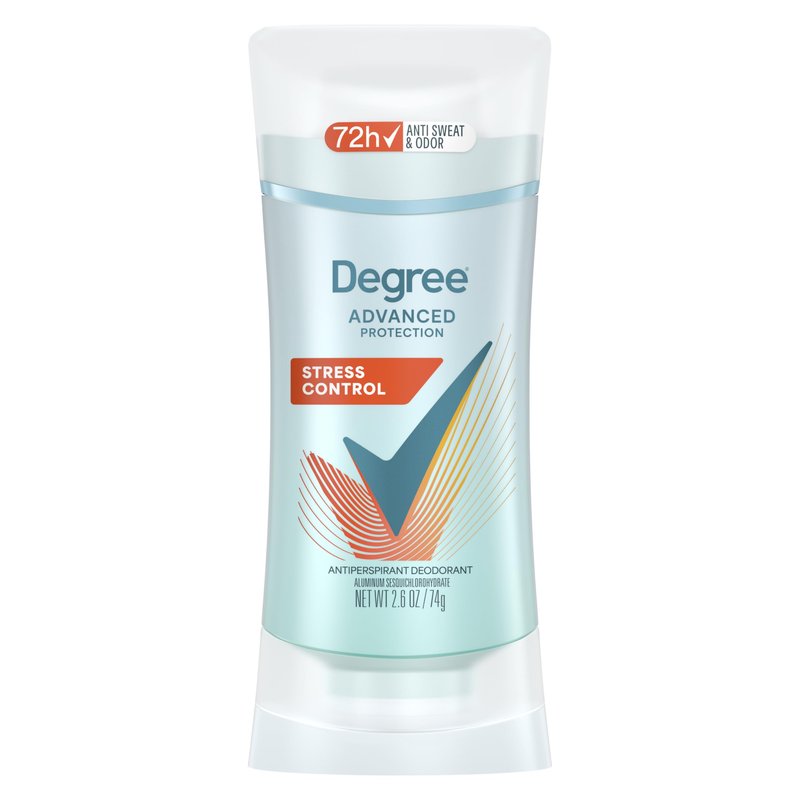 Degree Antiperspirant Deodorant Stress Control 72-Hour Sweat & Odor Protection Antiperspirant for Women with Body Heat Activated Technology 2.6 oz