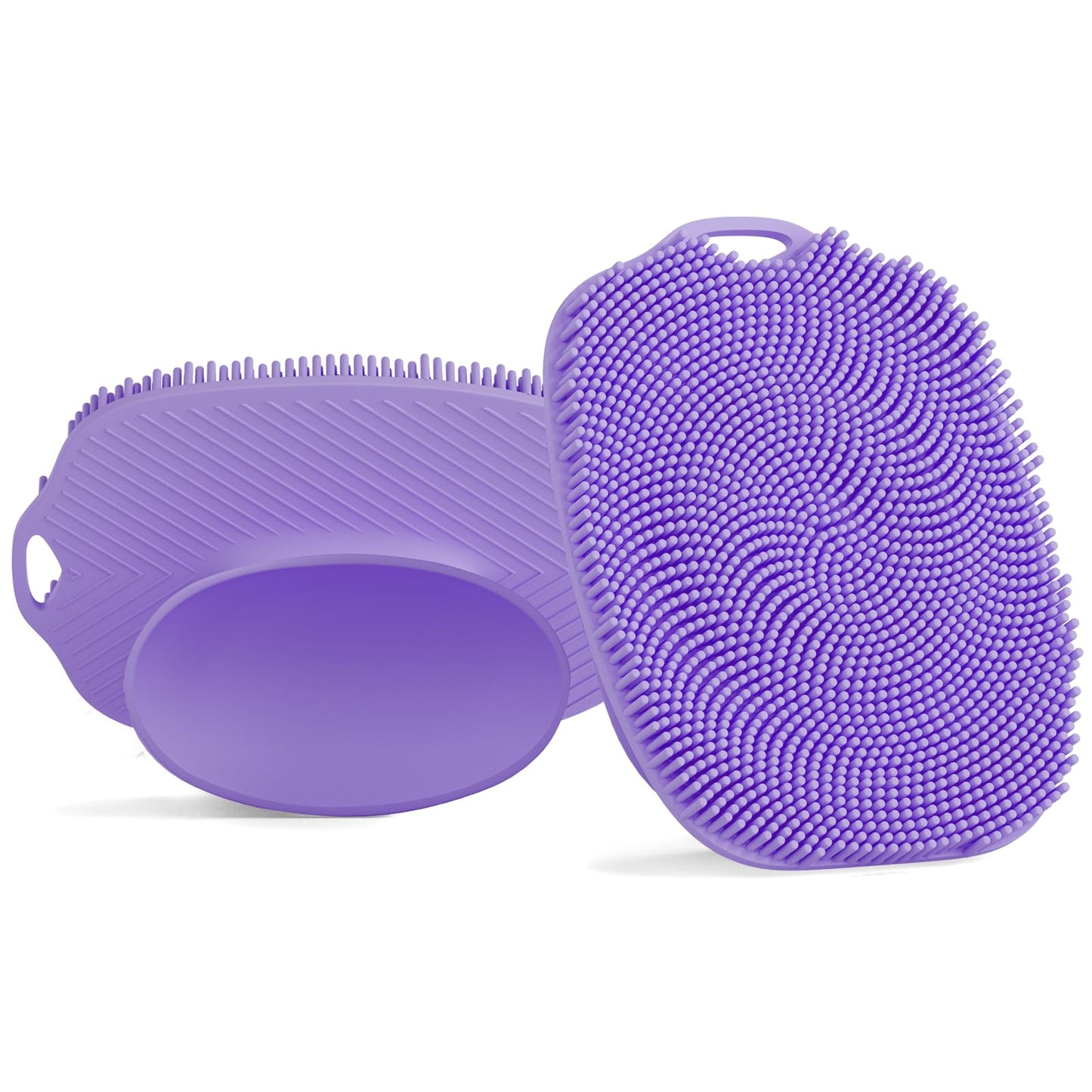 ARIOSOX 2 PCS Face Scrubber, Soft Silicone Face Exfoliator with Suction Cup for Man and Women Deep Skin Clean, Gentle Facial Cleaning Brush Suitable for All Sensitive Skin (Purple)