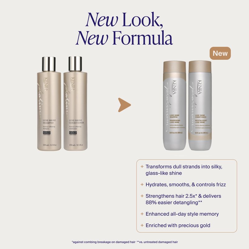 Kenra Platinum Luxe Shine Conditioner | High Shine | Smoothing Conditioner for Frizzy Hair | For Dull Hair | Sulfate Free | Color Safe 8.5oz