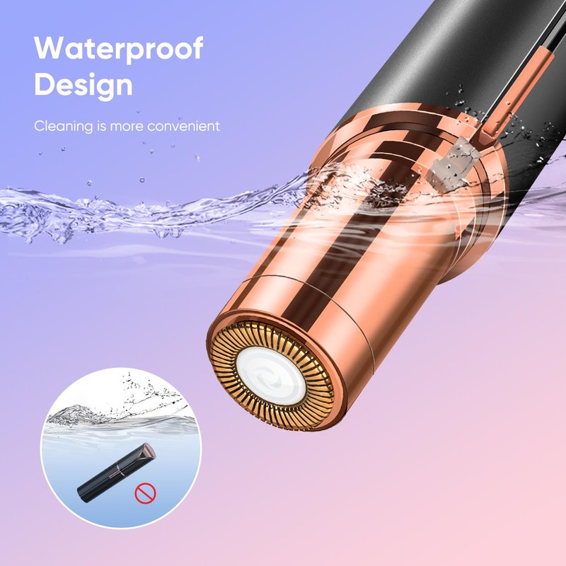 Flawless Facial Hair Remover for Women, Device, Remover Women Face, Finishing Touch Upper Lips, Chin & Cheeks, USB Rechargeable with LED LightIncluded Two Replacement Heads (Black)