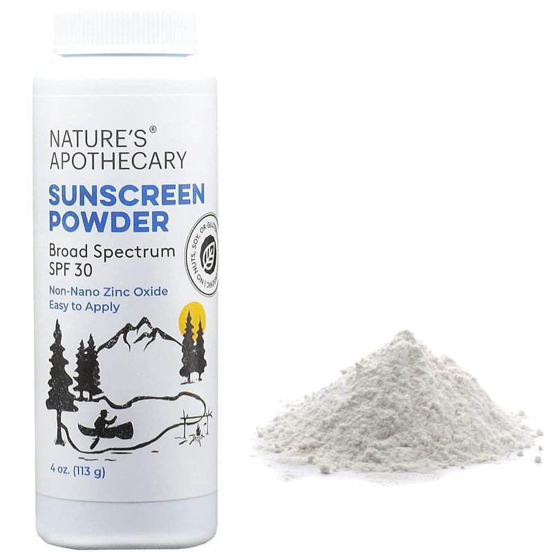 Natural Zinc Oxide Sunscreen Powder SPF 30 - Water & Sweat Resistant, Reef Safe | Hypoallergenic, Biodegradable