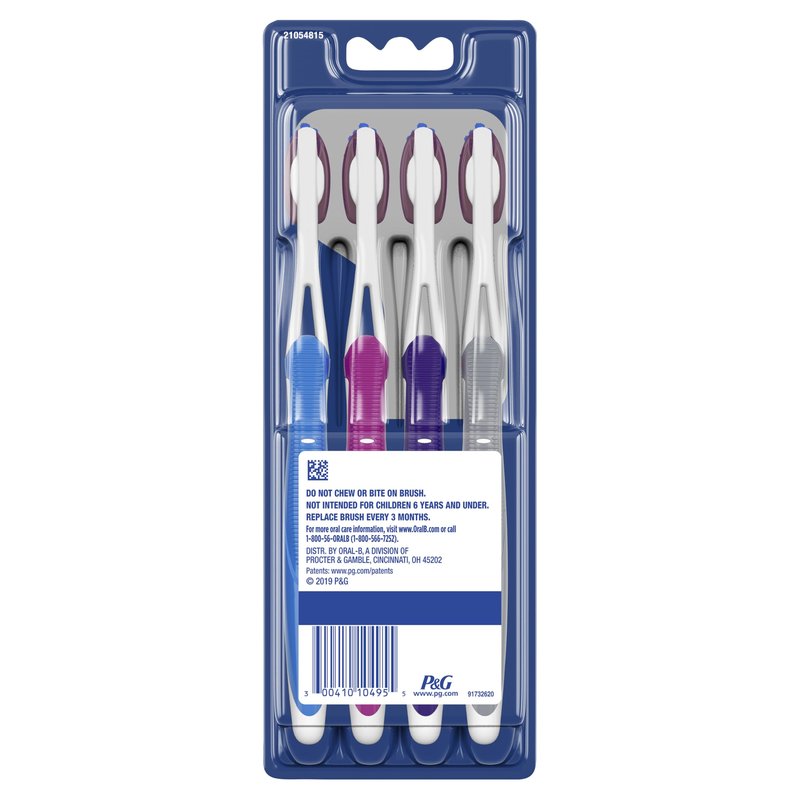 Oral-B 3D White Deep Stain Remover toothbrushes, 4 Count Toothbrush Soft, Removes 90% of Surface Stains, whitens Teeth, deep Reach, removes Plaque and Stains Tooth Brush