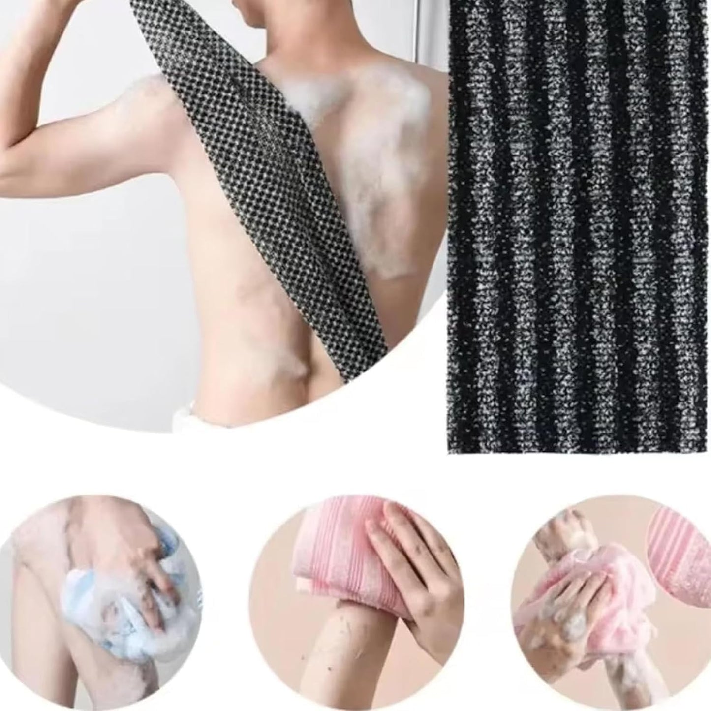 2Pcs Blissal Exfoliating Shower Towel - Deep Exfoliating, Soft Gentle & Quick-Drying Shower Towel for Body Scrub