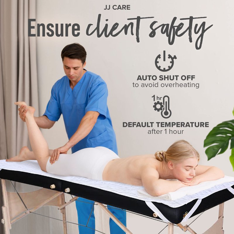 JJ CARE Massage Table Warmer 31"x71", Digital 5 Heat Control Massage Bed Warmer Fleece Pad w/Detachable 12 FT Cord, Table Warmer Massage Therapy w/Overheat Protection, Massage Table Heating Pad