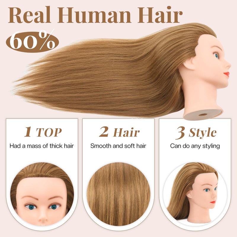 Mannequin Head Human Hair-31