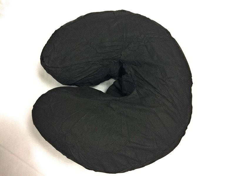 Fancystyle Disposable Fitted Massage Table Sheets - 24 Pack with Headrest Covers | Black 82 x 35