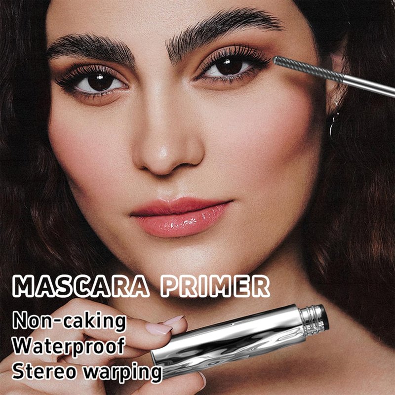 Iron Wand Mascara - Waterproof Tubular Eyelash Primer for Long Curling | Black, Brushless Formula