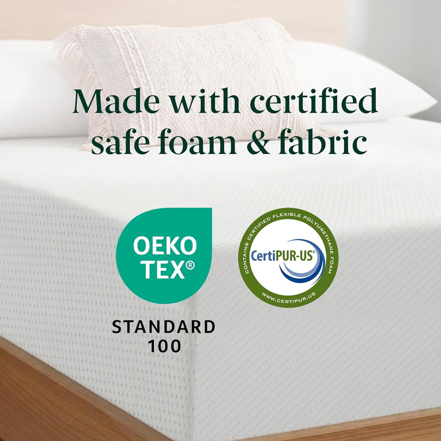 Zinus 8 Inch Twin Green Tea Memory Foam Mattress - Medium Firm, Fiberglass Free, Zoned Pressure Relief