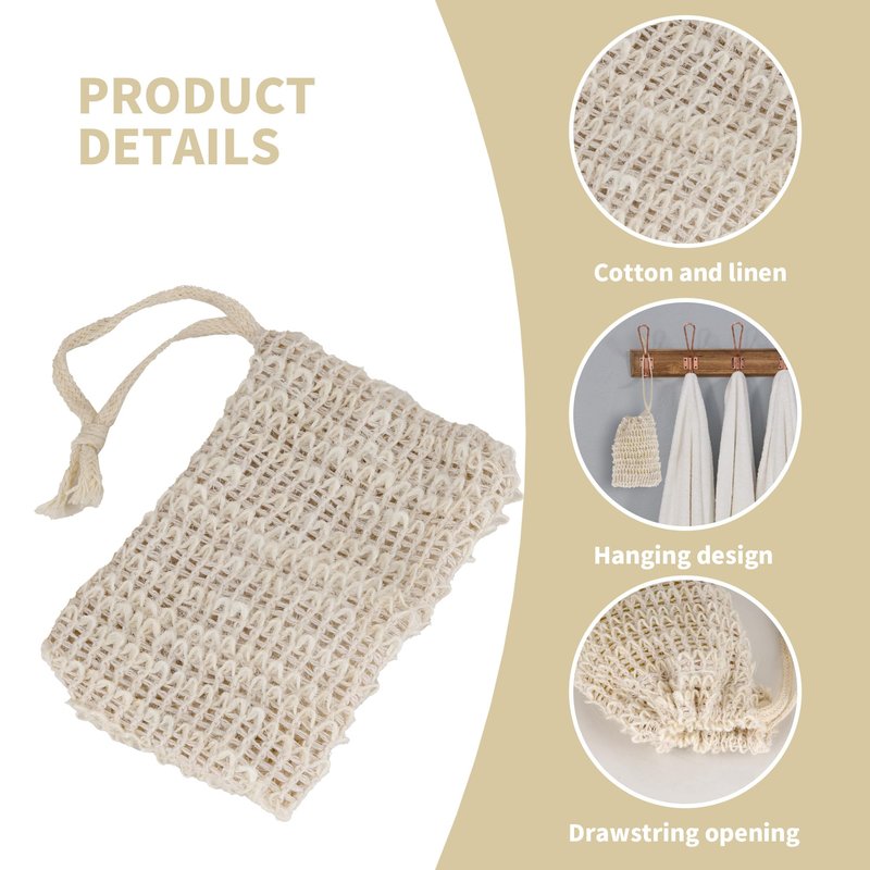KEJJNYER 50 Pack Soap Saver Bags, Exfoliating Soap Pouch Bar Mesh Bags with Drawstring, Foaming and Drying Soaps Exfoliating Net for Bath and Shower