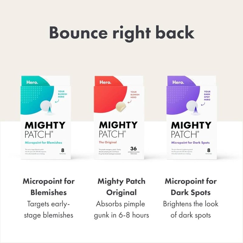 Mighty Patch Original | Hydrocolloid Acne Pimple Patches - Shrink Zits & Whiteheads Fast (72 Count)