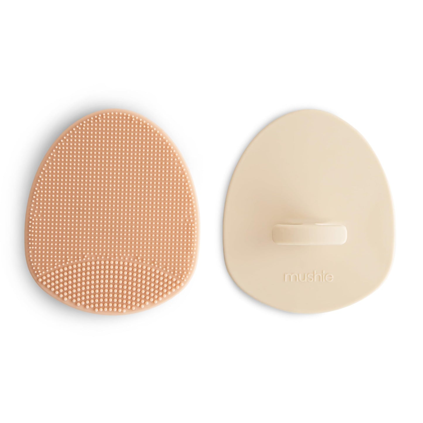 mushie Baby Bath Cradle Cap Brush | Soft Silicone Bristles for Dry Skin, Eczema, & Cradle Cap Treatment | 2-Pack (Tradewinds/Periwinkle)
