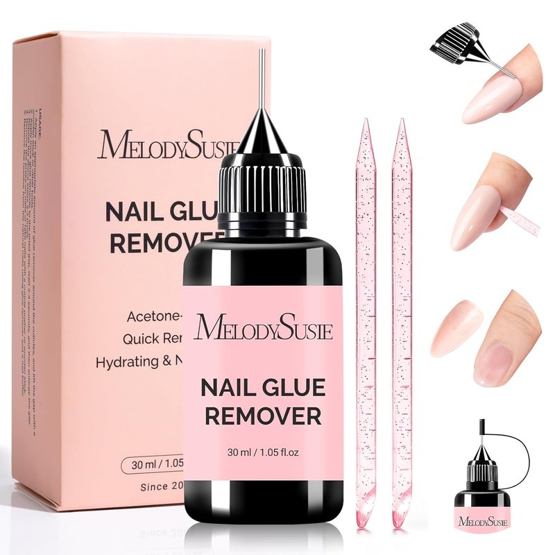 Nail Glue Remover - 30ML Acetone-Free Solution for Press-On Nails | Gentle Multi-Functional Formula