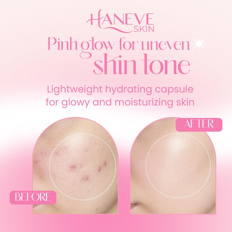 Haneve Skin Pink Collagen PDRN Capsule Cream – Hydrating & Radiance-Boosting Face Moisturizer with PDRN (Sodium DNA), Niacinamide 5% & Collagen Capsules – 60g / 2 oz