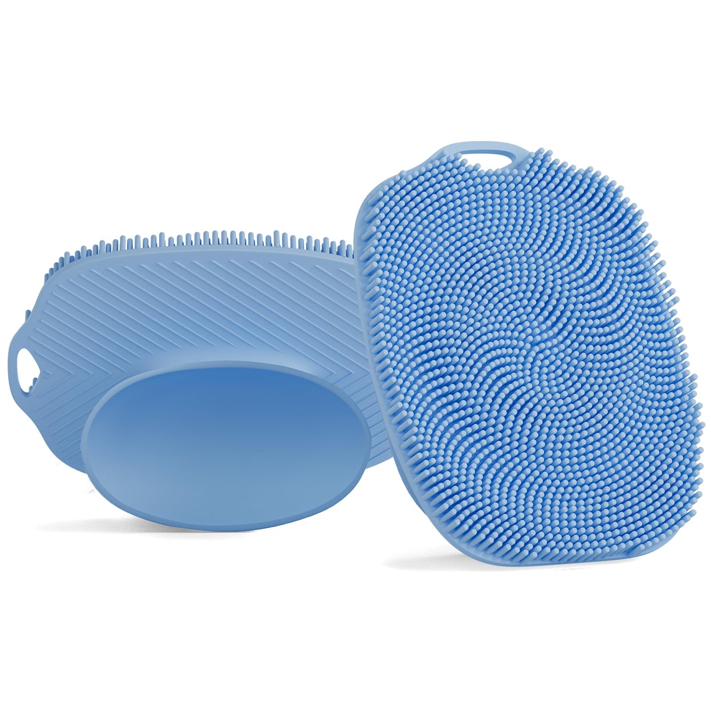 ARIOSOX 2 PCS Face Scrubber, Soft Silicone Face Exfoliator with Suction Cup for Man and Women Deep Skin Clean, Gentle Facial Cleaning Brush Suitable for All Sensitive Skin (Blue)