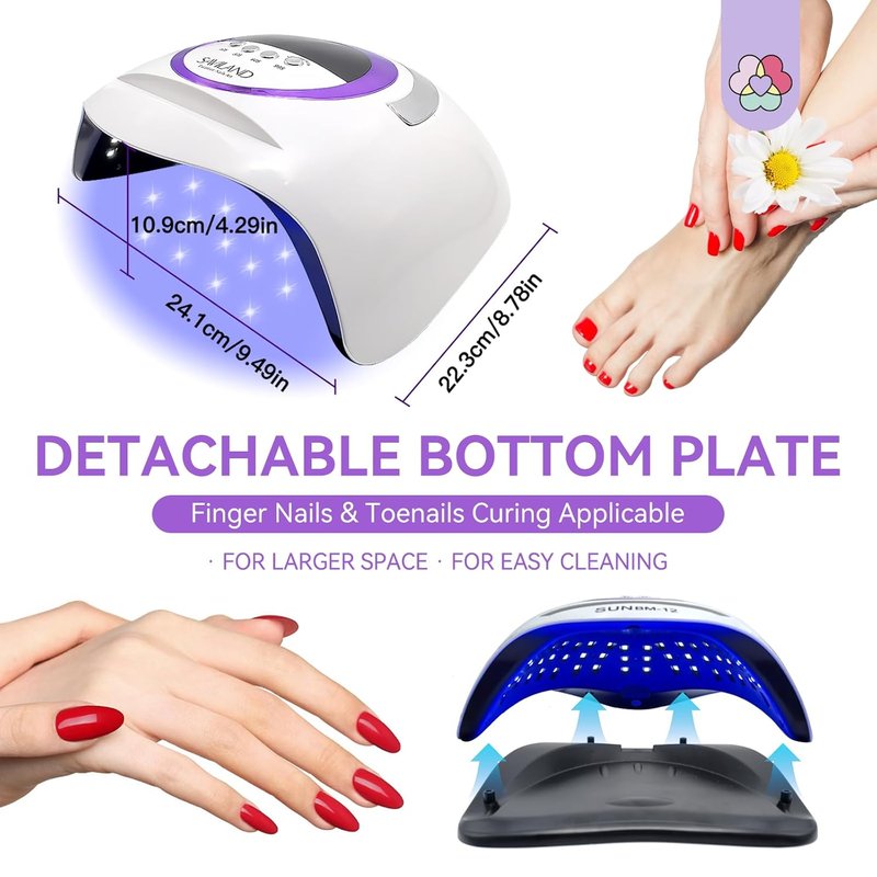 SAVILAND 300W UV Nail Lamp - Super Fast Gel Nail Curing with Motion Sensor & 4 Timers | Ideal for Nail Salons