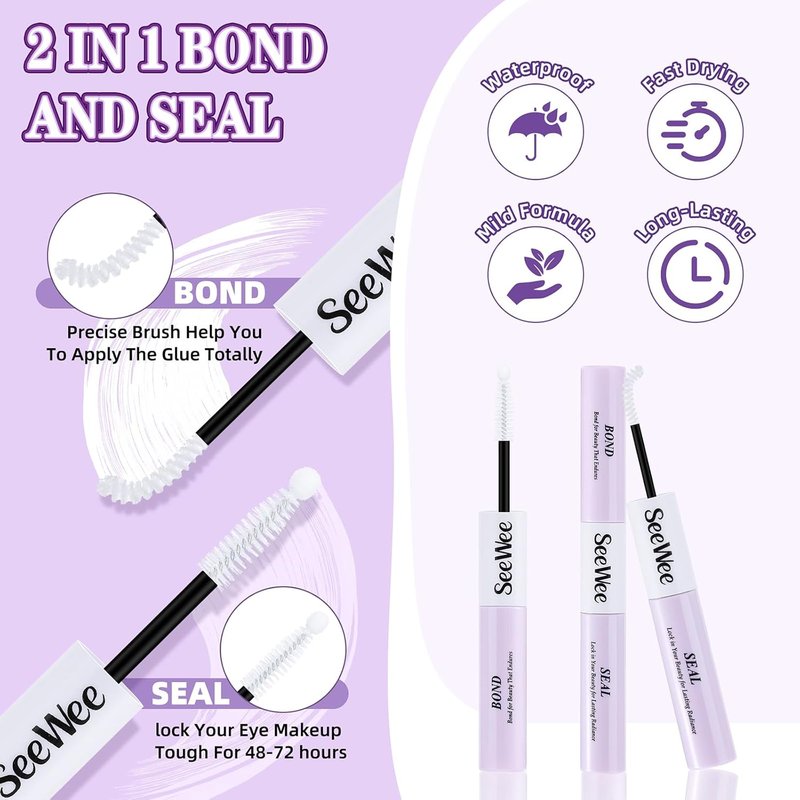 S2 Lash Kit - Wispy Lash Clusters 10-18mm D Curl - 144pcs DIY Individual Natural Eyelash Extensions