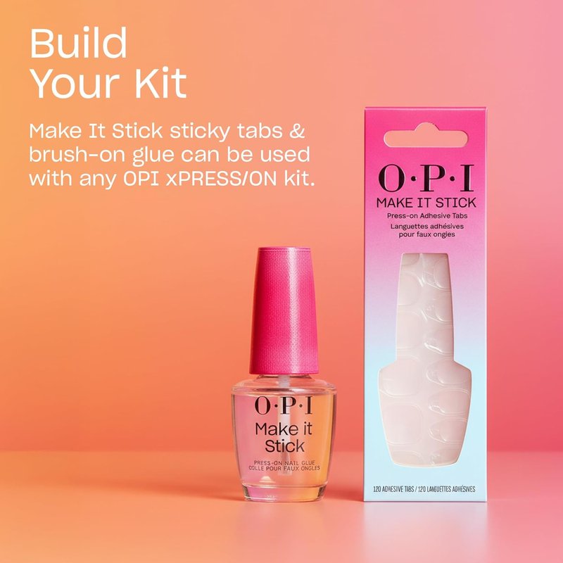 OPI Nail Adhesive Glue & Press-On Tabs - Long-Lasting, Fast Drying | Up to 14 Days Wear