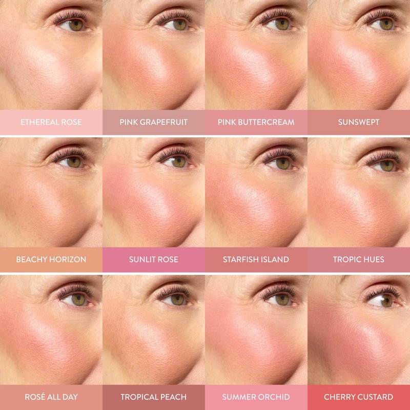 LAURA GELLER NEW YORK Baked Blush-n-Brighten for Mature Skin - 09 Starfish Island - Powder Blush Won't Settle into Fine Lines - Buildable Natural Finish – Longlasting Formula - Made in Italy