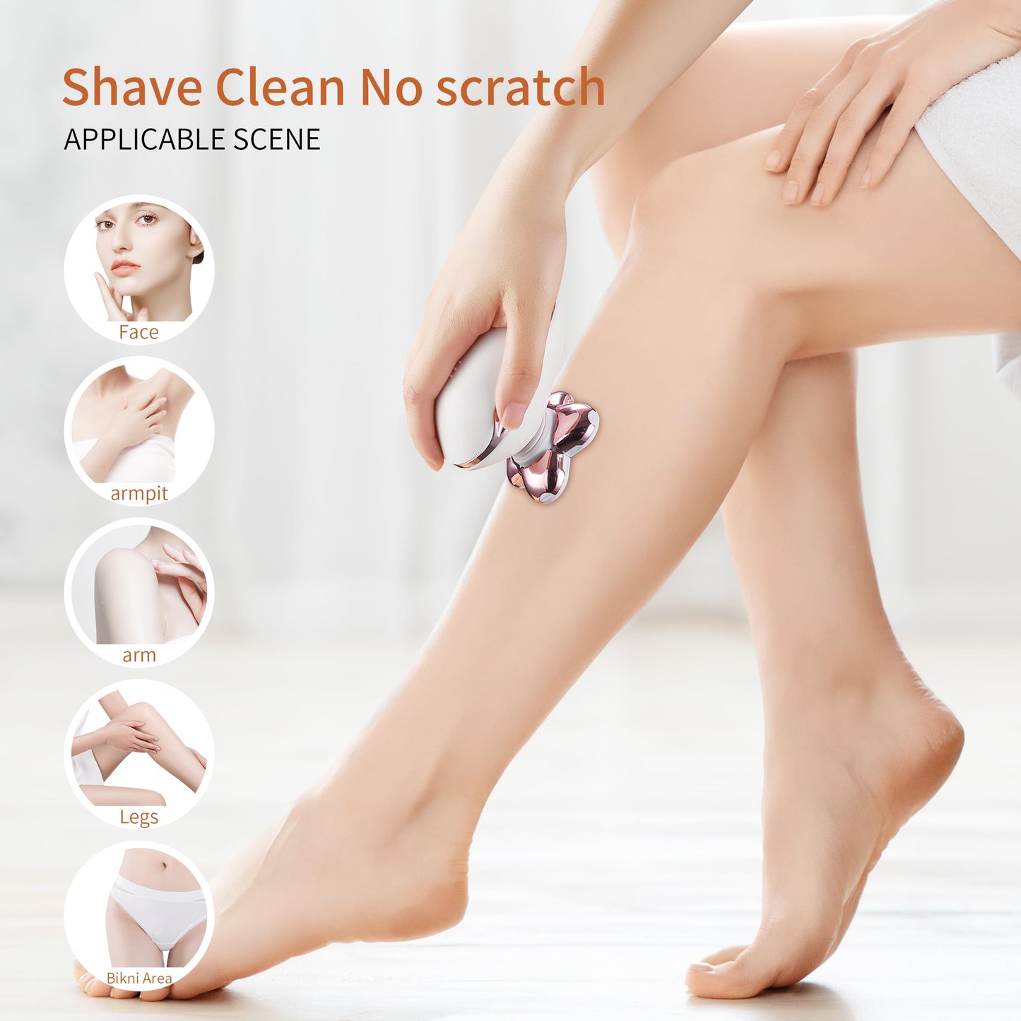 UPTARD Women's Electric Razors for Women Legs Pubic Facial Hair Removal 2 in 1 Womens Electric Shaver for Women,Bikini Trimmer for Lady,Waterproof (5D)