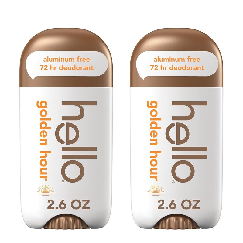 Golden Hour Aluminum-Free Deodorant - 72-Hour Protection, Vegan & Baking Soda-Free | 2.6 oz Stick (2 Pack)