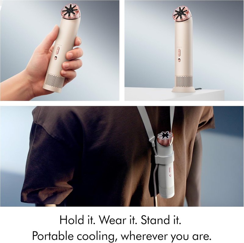 Dyson HushJet™ Mini Cool Fan - Stylish Stone & Blush Design for Ultimate Comfort