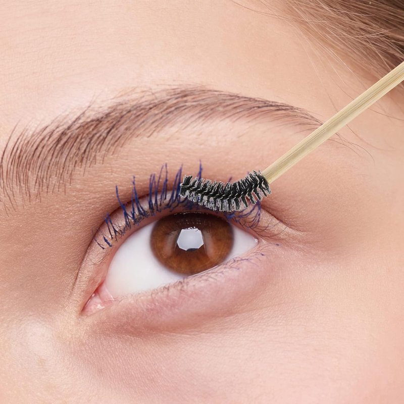 Disposable Mascara Wands - Eyelash Brush Spoolies for Extensions | Black Bamboo Sticks (300 Count)