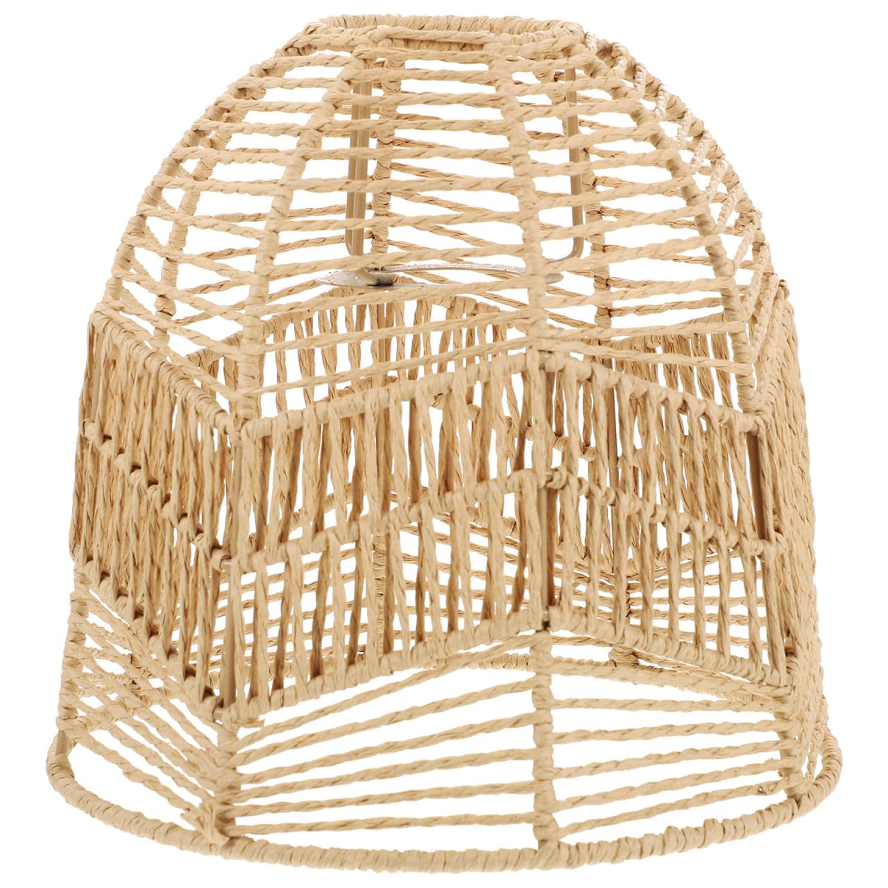 Rattan Lamp Shade, Boho Wicker Woven Pendant Light Lamp Shades Replacement for Chandelier, Floor Table Hanging Light