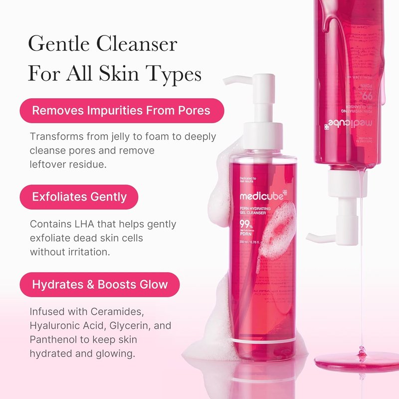 Gentle Cleansing Duo - Medicube Zero Foam & PDRN Jelly Cleanser | Deep Hydrating Korean Skincare