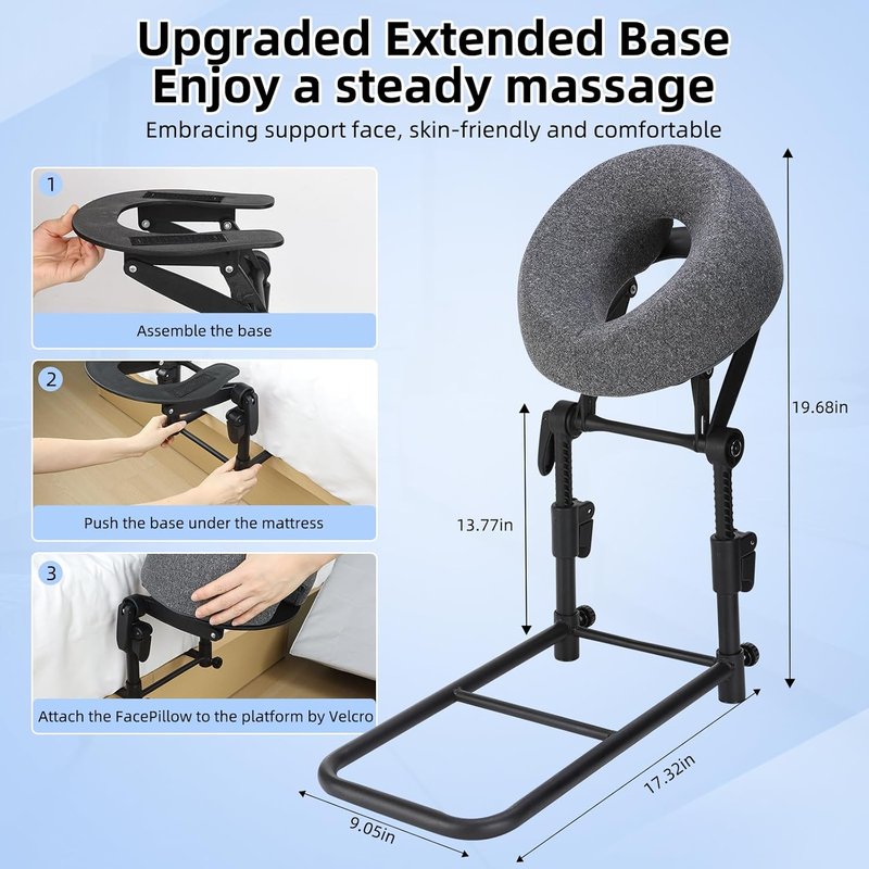 Adjustable Massage Headrest - Portable Face Cradle for Home Use | Ideal for Eye Surgery Recovery