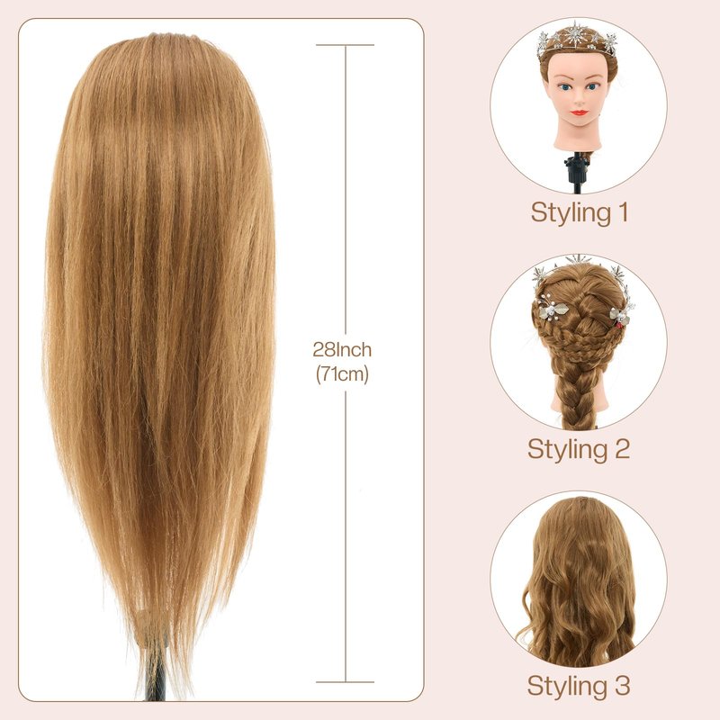 Mannequin Head Human Hair-31