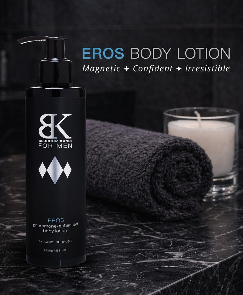 Bedroom Kandi Scented Body Lotion for Men - Pheromone Enhanced Moisturizing Formula with Aloe, Shea Butter & Essential Oils for Smooth Skin & All Day Freshness - Premium Scented Lotion - 8.5 Fl Oz