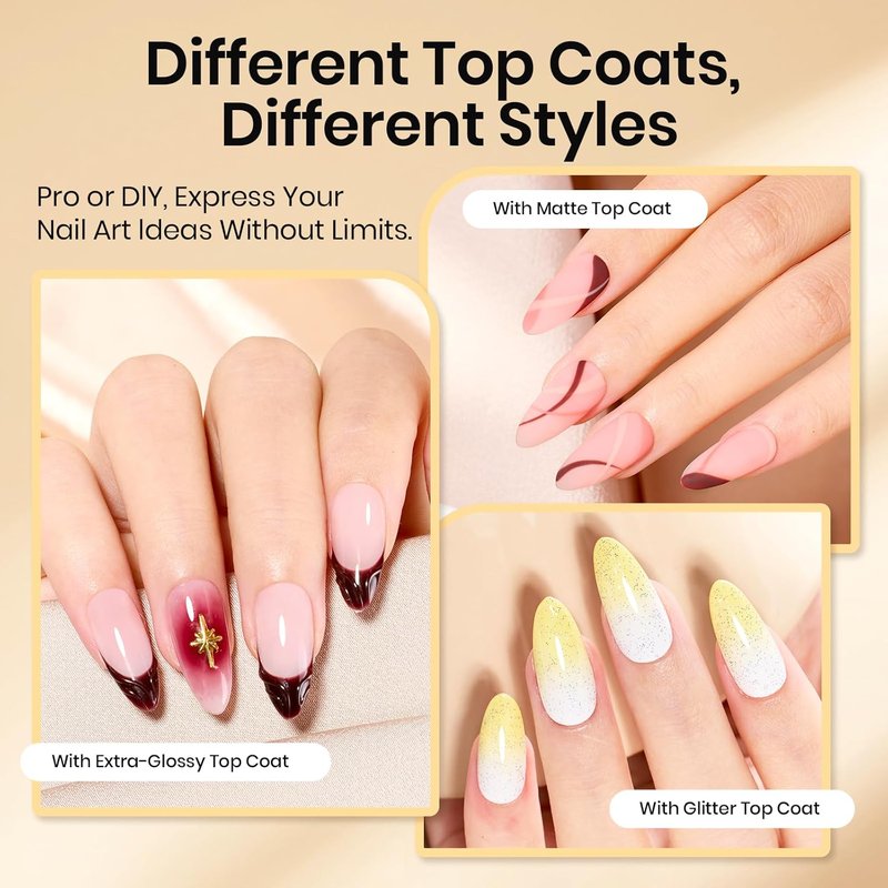 Beetles Gel Top and Base Coat Set - 15ml Glossy & Matte Finish with Protein Nail Prep | Acid-Free, Hema-Free