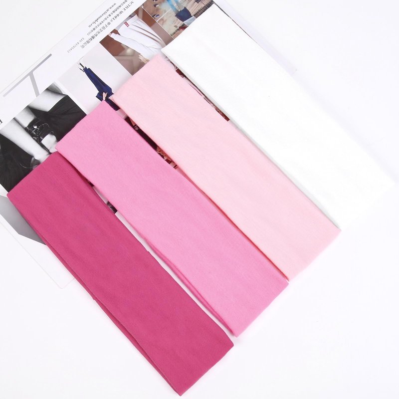 Huachi Pink Headbands for Women Valentines Day 16 Pack Elastic Hair Bands for Women' Hair Non Slip Soft Cloth Fabric Trendy Head Bands, White & Pink