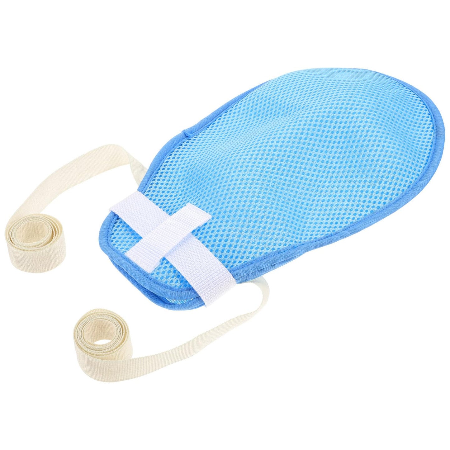GLEAVI 1pcs Dementia Restraint Glove: Finger Control Mitt Safety Hand Gloves Hand Restraint Mitts Anti-Scratch Dementia Products for Patients Elderly Blue
