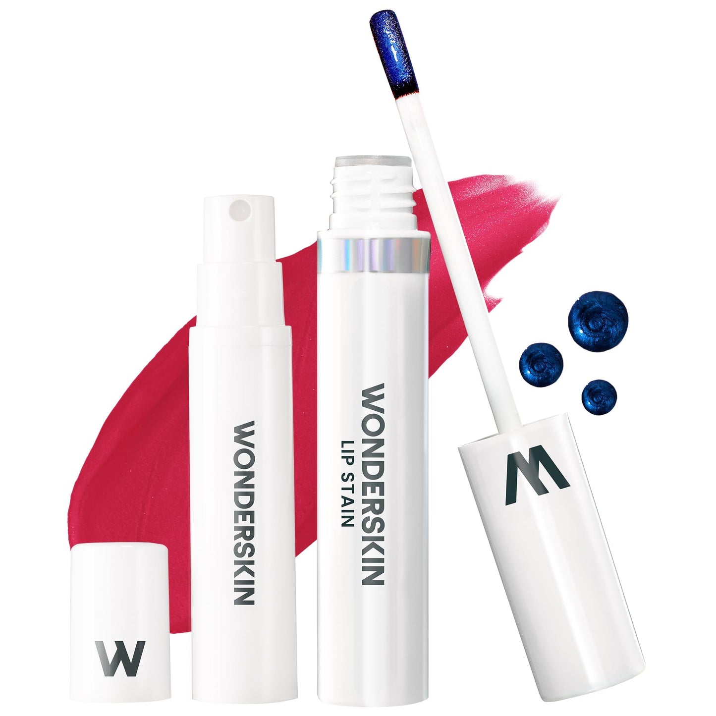 Wonderskin Wonder Blading All Day Lip Stain Peel Off Masque and Reveal Kit - Long Lasting, Waterproof Pink Lip Tint, Transfer Proof Natural Makeup Stain Kit (First Kiss)