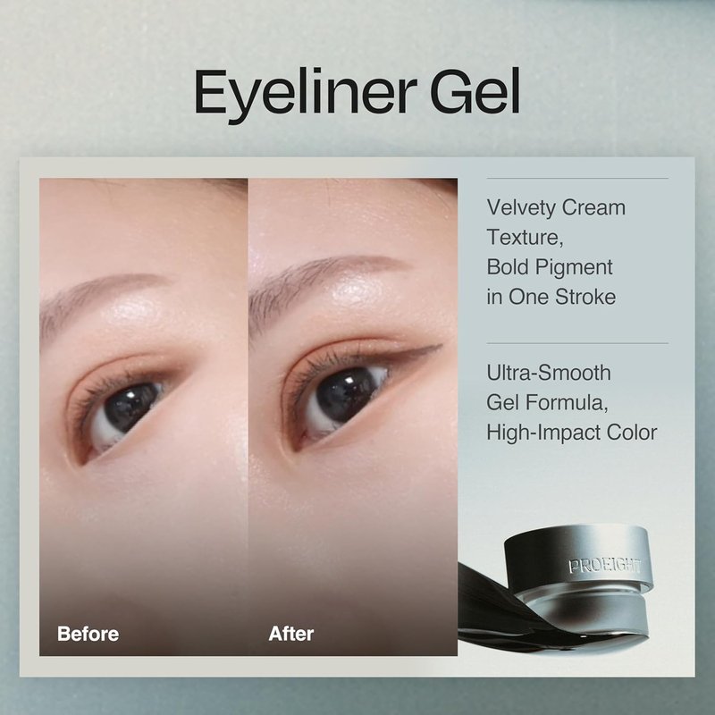 Piccasso PROEIGHT Gel Eyeliner - Long Lasting Waterproof Mute Brown | High Pigment for Precise Application