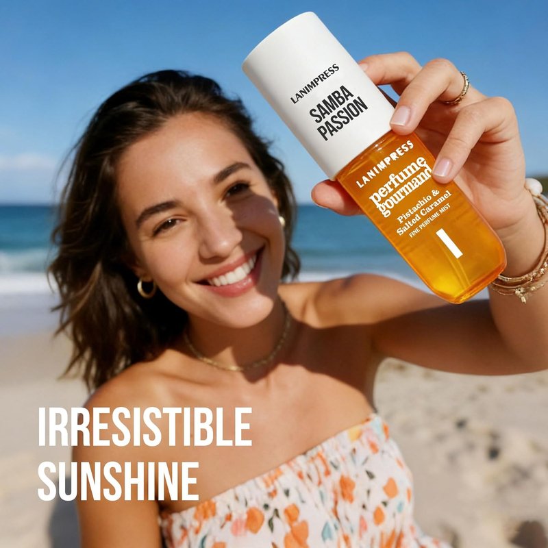 **Irresistible Sunshine | 3 FL OZ Hair and Body Fragrance Mist for Women - Gourmand Floral Scent with Pistachio & Caramel Vanilla**