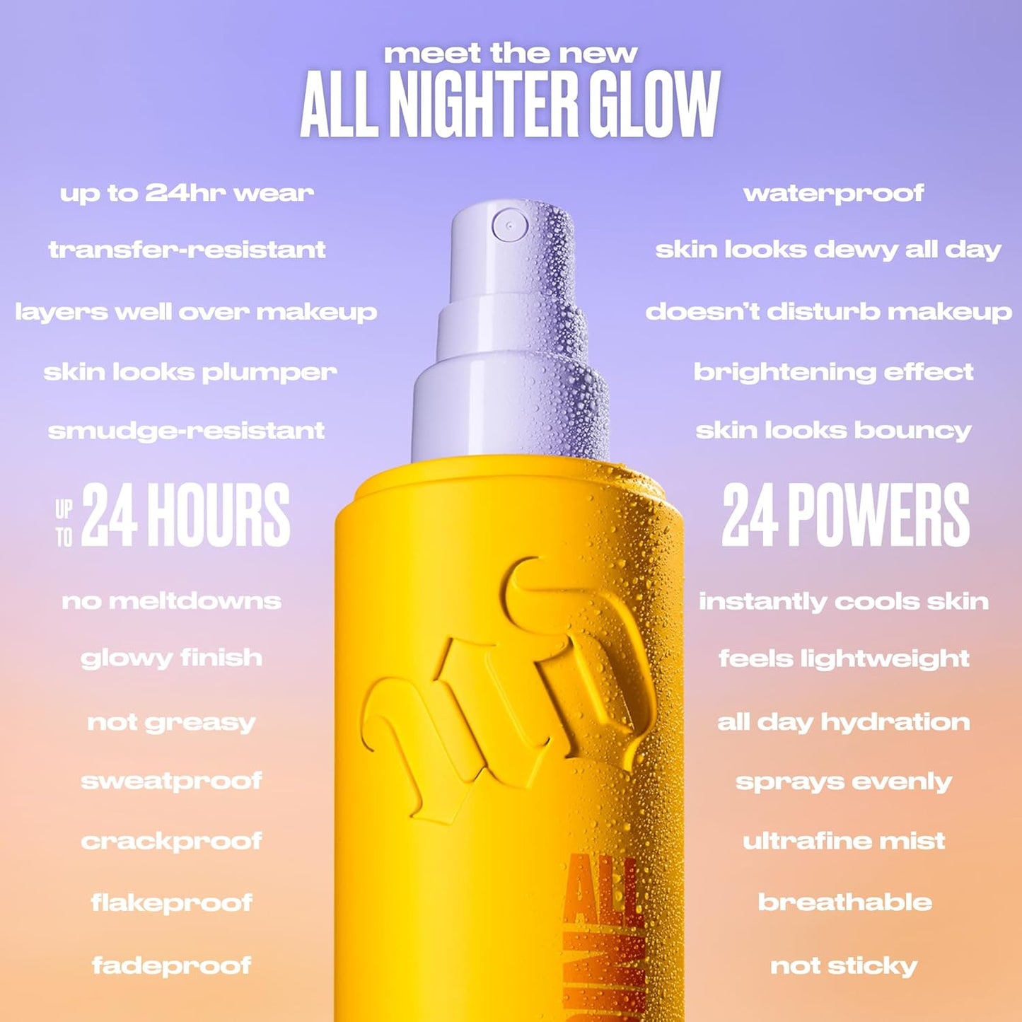 Urban Decay All Nighter Setting Spray - Waterproof, 24HR Wear, Ultra-Fine Mist | 4 fl oz