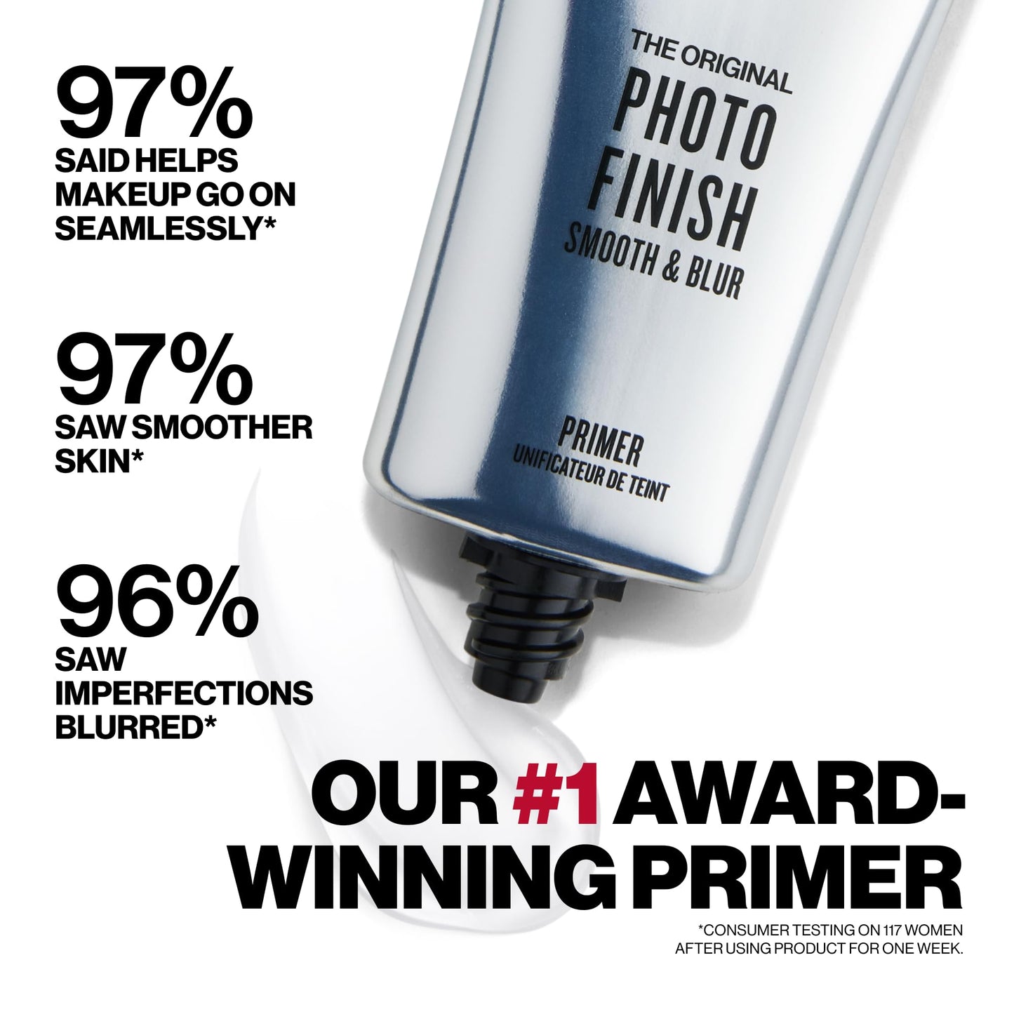Smashbox The Original Photo Finish Smooth & Blur Makeup Primer | Instantly Smooths and Blurs Fine Lines and Pores | Vitamins A + E, 0.34 Fl Oz