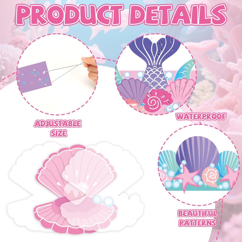 Qyeahkj 24 Pcs Mermaid Birthday Party Crowns Under the Sea Ocean DIY Crown Craft Kits Art Set Paper Mermaid Party Favor Hats Paper Princess Headband Making Kit Party Decorations Supplies for