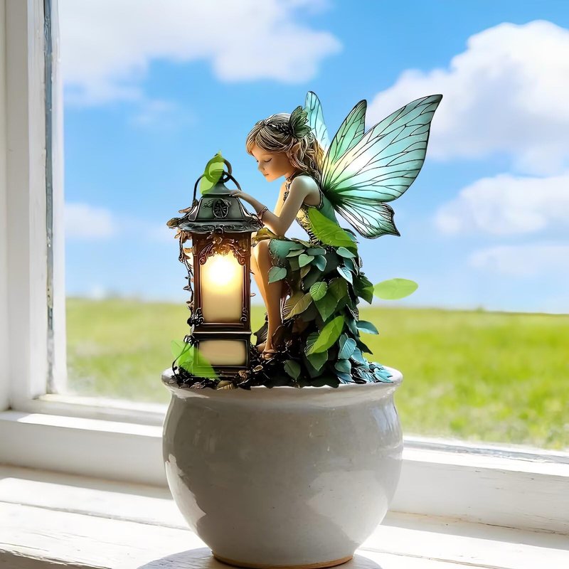 Fairy Acrylic Potted Plant Stake, Decorative Ornament for Indoor/Outdoor Flower Pots, Ideal Gift for Yard & Lawn Landscape Beautification（AB-072）