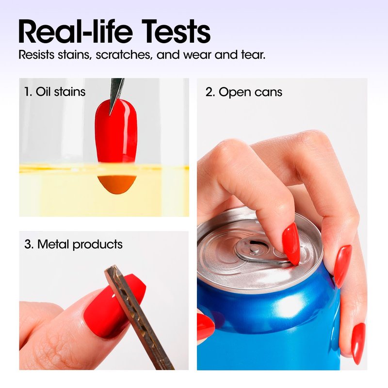 Gellen 4 in 1 Nail Glue Gel and No Wipe Gel Top Coat for False Nail Tips & Acrylic Nails & Clear Press on Nails, 18ML Long Lasting Nail Gel Kit, Home Salon Manicure Set