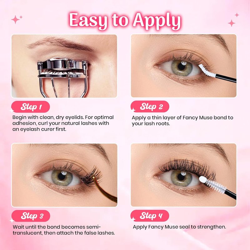 Skiennix Lash Bond and Seal Glue - Clear Waterproof Eyelash Adhesive with Vitamin E | 120H Long-Lasting Comfort