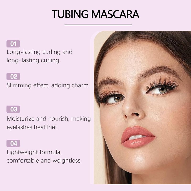 Skiennix 5D Silk Fiber Lash Mascara - Lengthening, Thickening, Long-Lasting, Smudge-Proof Formula