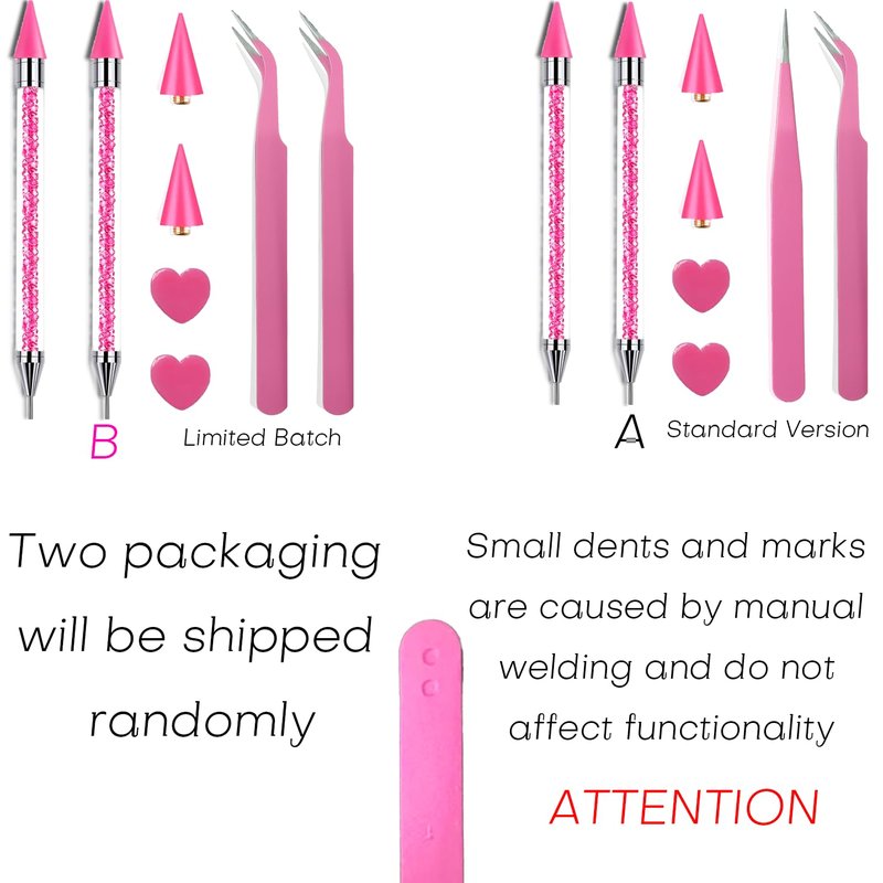 Rhinestone Picker Tool Set - Dual-Head Wax Pens with Tips & Tweezers | 2-Piece Nail Art Kit