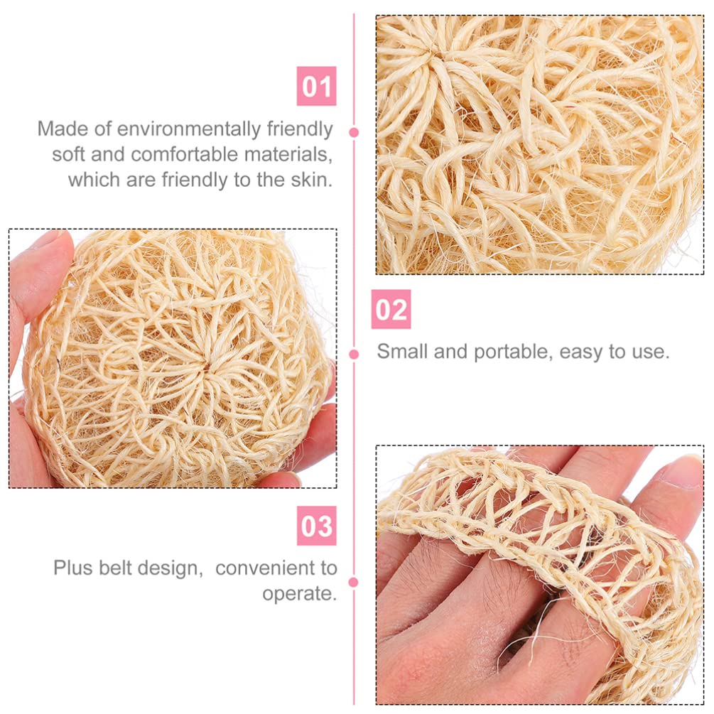 Beavorty 3-Pack Bath Scrub Balls Natural Sisal Body Scrubbers for Gentle Exfoliating and Skin Cleansing Shower Accessories 3.93X3.93X1.18In