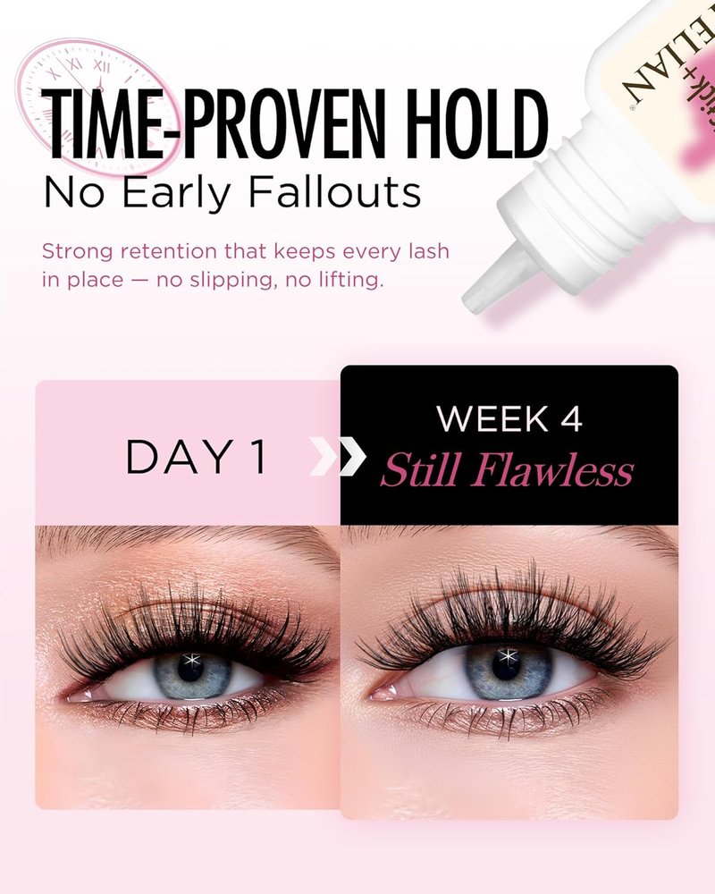BEYELIAN Lash Cluster Glue - Strong Hold Black Adhesive for Eyelash Extensions | Waterproof, Hypoallergenic, 5ML