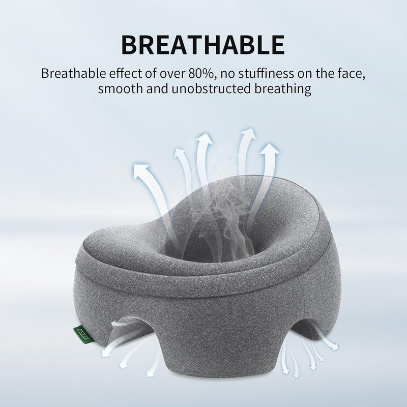 OSZZT Prone Massage Pillow for Facial Support，Prone Pillow for Eye Surgery，Detachable Cover，Facial Ventilation Hole Design，Face Groove Cushion for Stomach Sleepers (Grey)
